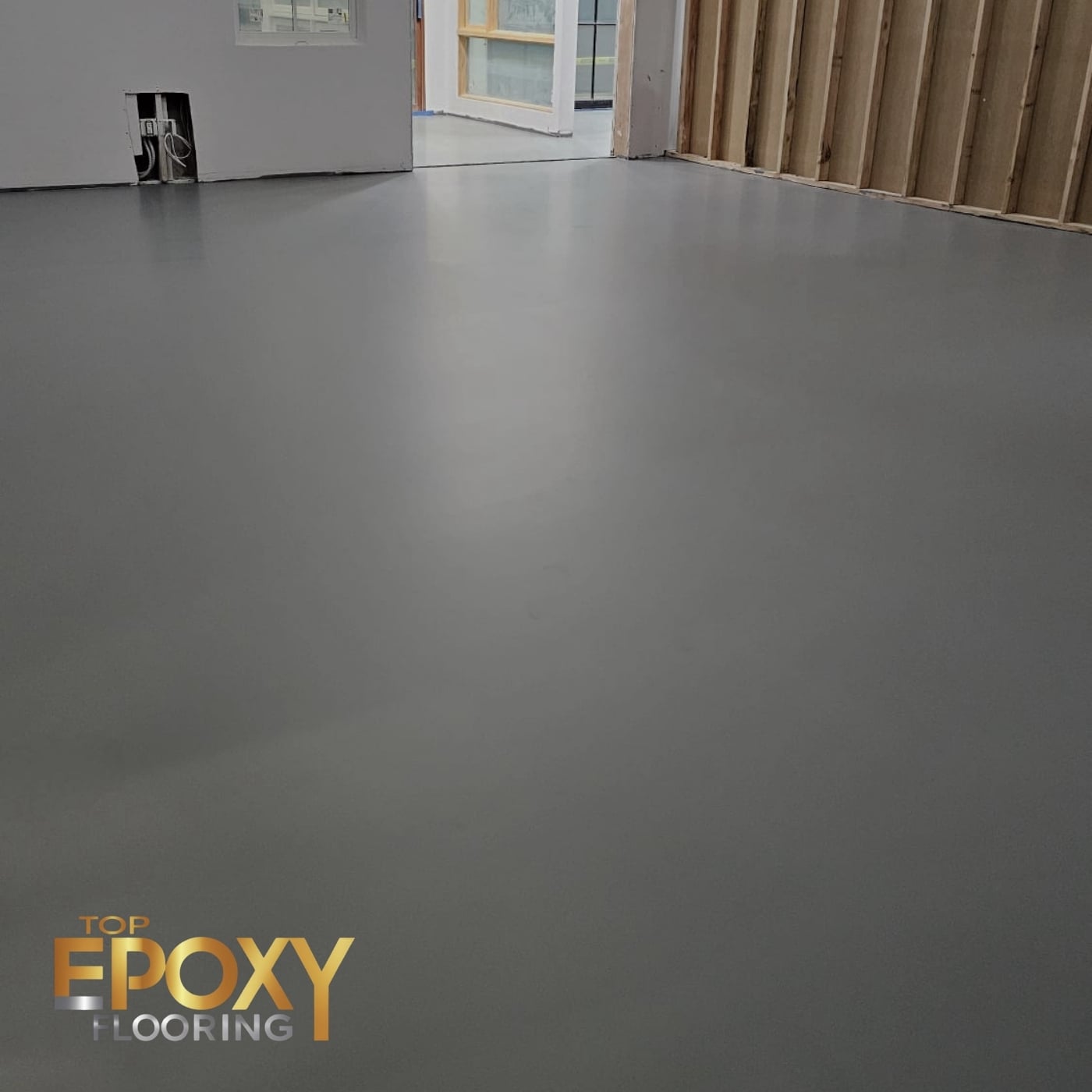 gray matte epoxy flor